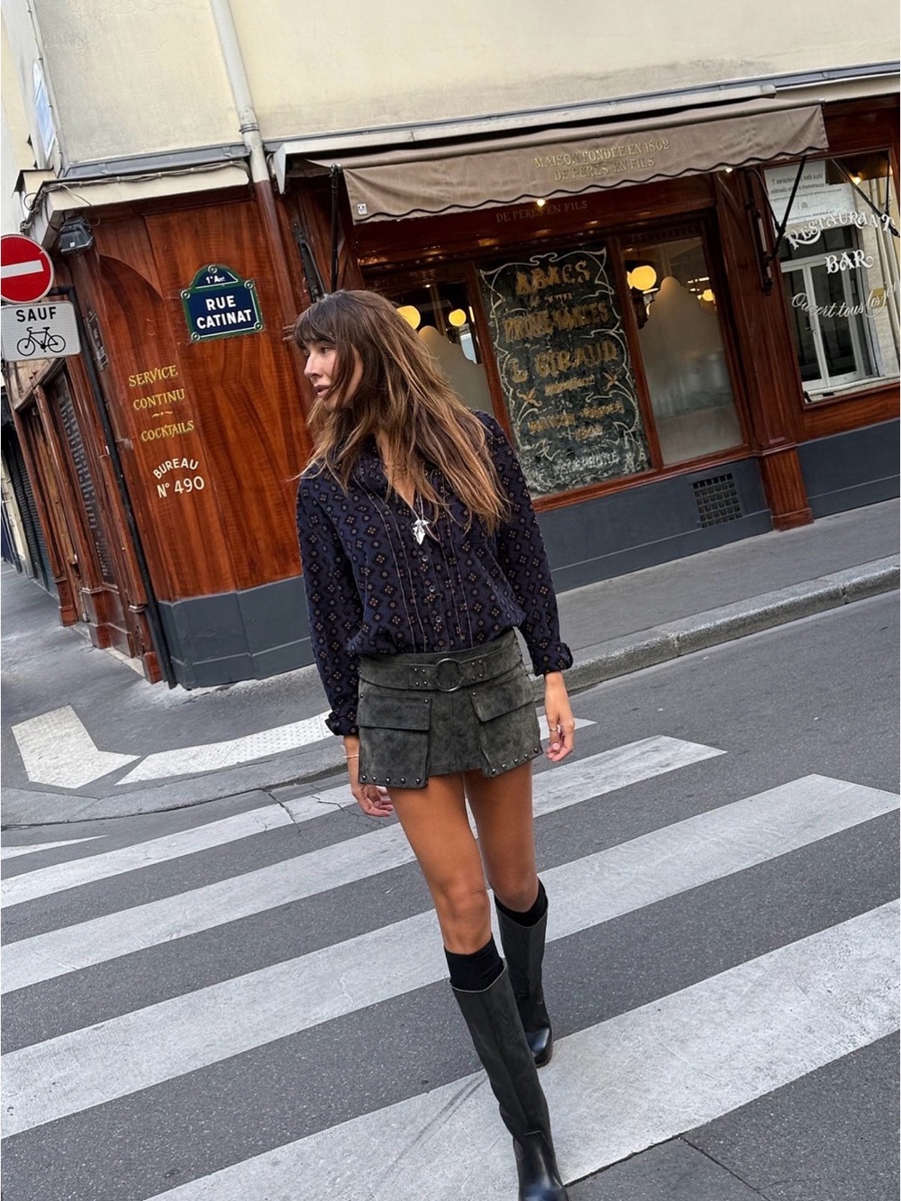 We The Free Micro Mini Suede Cargo Skort - Picture 5 of 12